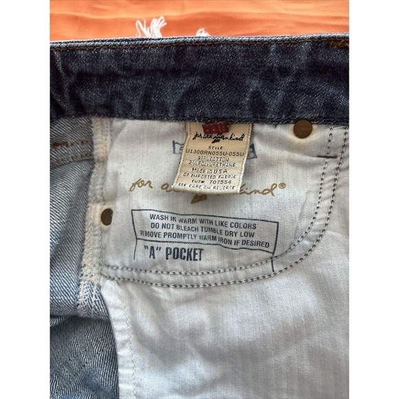 7 For All Mankind Cutoff Shorts Blue Jean Denim 5 Pockets Design Women's 30 - Picture 8 of 12